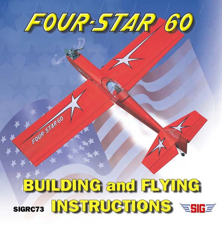 Sig Four Star 60 Size Rc Plane Build Kit Gp Sigrc73 Rcma Model