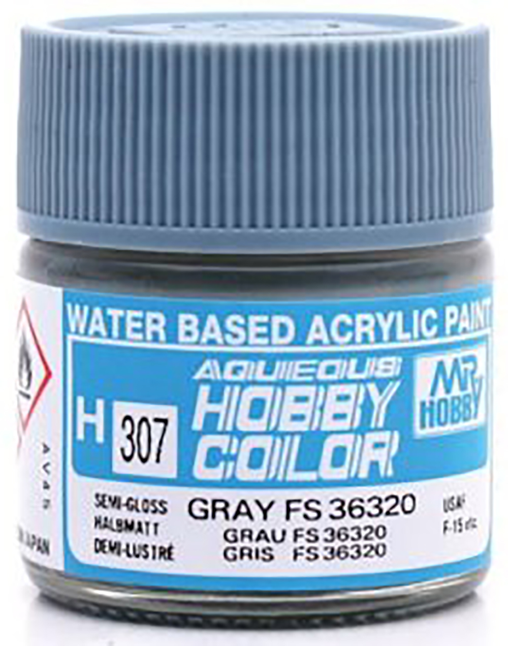 Mr Hobby H307 Aqueous Semi Gloss Grey FS36320 Acrylic Paint From RCMA Model  & Hobby Shop