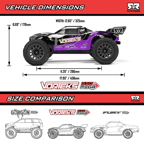 1/10 VORTEKS 2WD RTR Brushed Stadium Truck