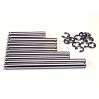 TRAXXAS 1939: Suspension pin set, hard chrome (w/ E-clips)