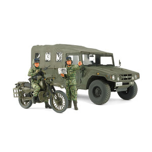 Tamiya 25188 Limited Edition 1/35 JGSDF Scale Model Reconnaissance Motorcycle & High Mobility Vehicle Set