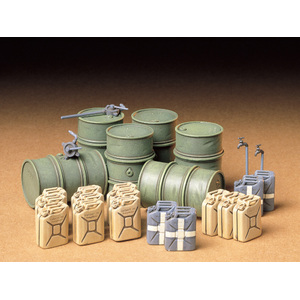 Tamiya 35186 German Fuel Drum Set 1/35 ScaleModel Military Miniature Series no.186