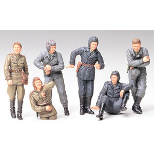 Tamiya 35214 Russian Army Tank Crew at Rest 1/35 Scale Model Military Miniature Series No.214