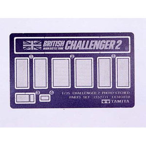 Tamiya 35277 Challenger 2 Photo-Etched Parts Set 1/35 Scale Model Military Miniature Series no.277