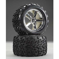 TRAXXAS 5374: Talon 3.8" Tire/Gemini Wheel T-Maxx/Revo (2)