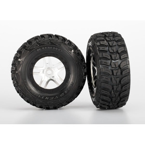 Traxxas 5976R: Tires & wheels, assembled, glued, SCT, dual profile (2.2" outer, 3.0" inner), Kumho tires, foam inserts) (2) (front/rear)