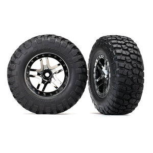 Traxxas 6873T Tires & wheels Split-Spoke black chrome beadlock style