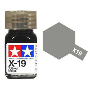 Tamiya X19 Smoke Enamel Paint 10ml Glass Jar  80019