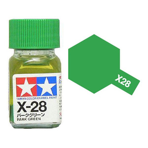 Tamiya X28 Park Green Enamel Paint 10ml Glass Jar  80028