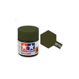 Tamiya  81774 - Acrylic Mini Paint Xf-74 Olive Drab 10Ml Bottle