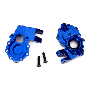 TRAXXAS 8252X Portal housings, inner (front), 6061-T6 aluminum (blue-anodized) (2)