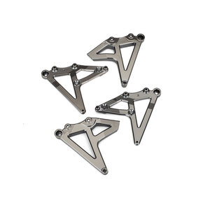 TRAXXAS 8538X: Shock mounts, rear (left & right) (satin black chrome-plated)