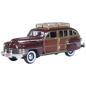 Oxford Diecast Chrysler T & C Woody Wagon 1942 Regal Maroon 1/87 Scale