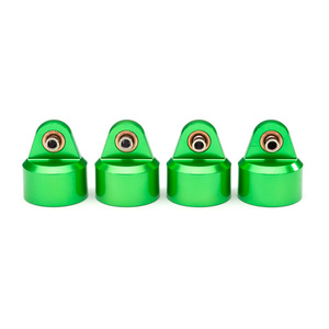 TRAXXAS 8964G Shock caps, aluminum (green-anodized), GT-Maxx® shocks (4)