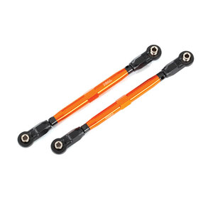 TRAXXAS 8997A: Toe links, front (TUBES orange-anodized, 6061-T6 aluminum) (2) (for use with  8995 WideMaxx™ suspension kit)