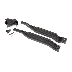 TRAXXAS 9026: Battery hold-down (2)/ battery clip/ hold-down post/ screw pin/ pivot post screw