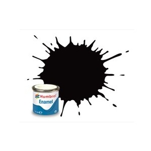 Humbrol 85 Coal Black Satin - 14ml Enamel Paint  AA0936