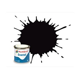 Humbrol  201 Black Metallic - 14ml Enamel Paint  AA6392