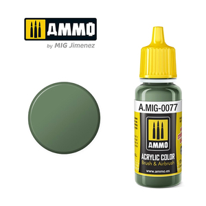 Ammo A.MIG-0077 Dull Green Acrylic Paint Colour 17mL