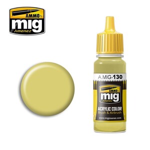 Ammo A.MIG-0130 Faded Yellow Acrylic Paint Colour 17mL