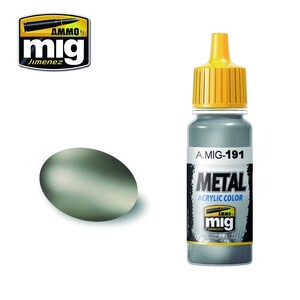 Ammo A.MIG-0191 Steel Metallic Acrylic Paint Colour 17mL