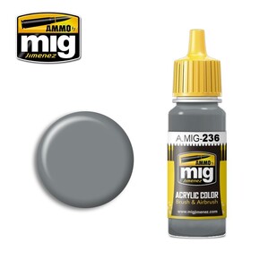 Ammo A.MIG-0236 FS-36293 Light Grey (French) Acrylic Paint Colour 17mL