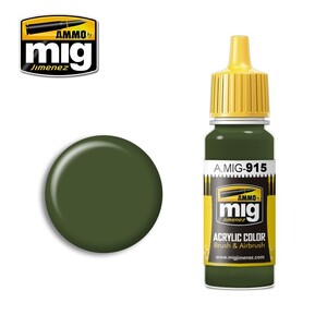 Ammo A.MIG-0915 Dark Green Acrylic Paint Colour 17mL