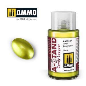 Ammo A.MIG-2454 A-Stand Candy Lemon Yellow Paint 30ml 