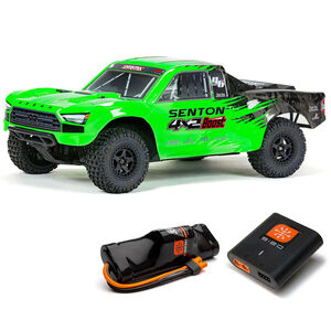 Arrma Senton 4x2 Boost Mega 550 Brushed RTR 1/10 RC Short Course Truck, Green