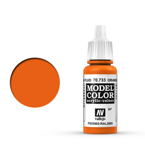 Vallejo Model Color 70.733 Orange Fluorescent acrylic Paint 17ml