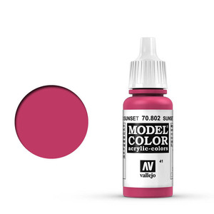 Vallejo Model Color 70.802 Sunset Red acrylic Paint 17ml