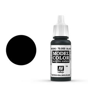 Vallejo Model Color 70.950 Black acrylic Paint 17ml