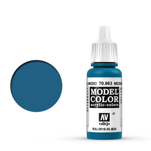 Vallejo Model Color 70.963 Medium Blue acrylic Paint 17ml