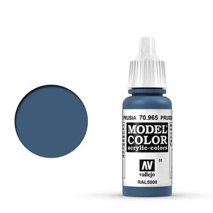 Vallejo Model Color 70.965 Prussian Blue acrylic Paint 17ml