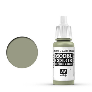 Vallejo Model Color 70.987 Medium Grey acrylic Paint 17ml