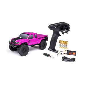 1/24 SCX24 Base Camp 4X4 RTR Brushed Rock Crawler Battery & Charger Included, Pink