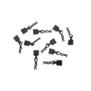 Axial AXI206000 3mm Body Clip w/ Tab, Black 10pcs: SCX24