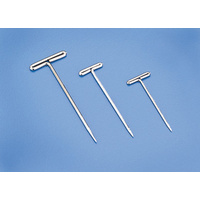 Dubro 254 1-1/2" Nickel Plated T-Pins, 100pcs