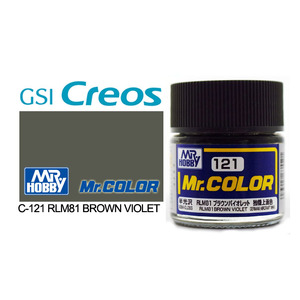 Gunze C121 Mr. Color Semi Gloss RLM81 Brown Violet Solvent Based Acrylic Paint 10mL