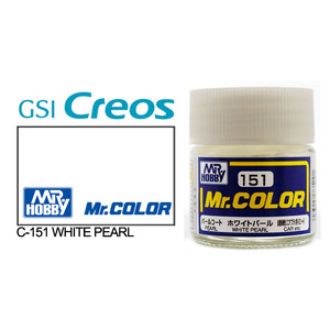 Gunze C151 Mr. Color Pearl White Solvent Based Acrylic Paint 10mL