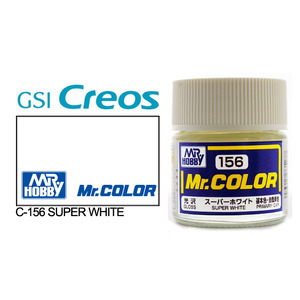 Gunze C156 Mr. Color Gloss Super White IV Solvent Based Acrylic Paint 10mL