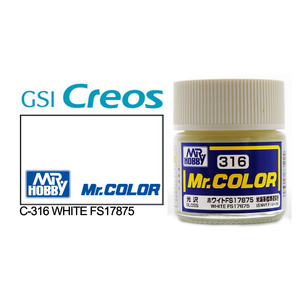 Gunze C316 Mr. Color Gloss White FS17875 Solvent Based Acrylic Paint 10mL