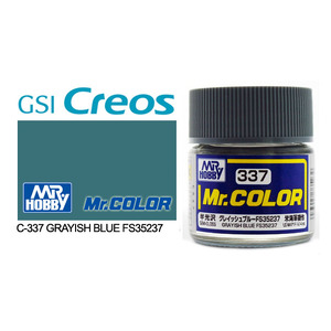 Gunze C337 Mr. Color Semi Gloss Greyish Blue FS35237 Solvent Based Acrylic Paint 10mL