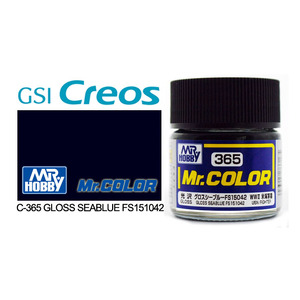 Gunze C365 Mr. Color Gloss Sea Blue FS151042 Solvent Based Acrylic Paint 10mL