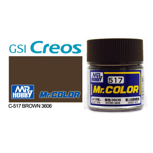 Gunze C517 Mr. Color Flat Brown 3606 Solvent Based Acrylic Paint 10mL