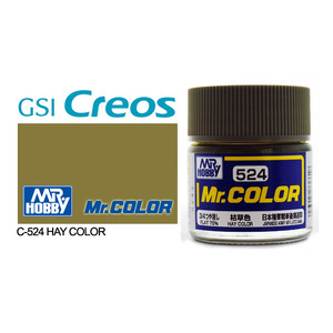 Gunze C524 Mr. Color Flat Hay Colour Solvent Based Acrylic Paint 10mL