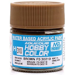 Mr Hobby H310 Aqueous Semi Gloss Brown FS30219 Acrylic Paint