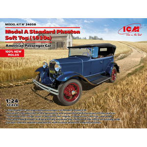 ICM 24050 Model A Standard Phaeton Soft Stop, 1930's 1:24 Scale Plastic Model Kit