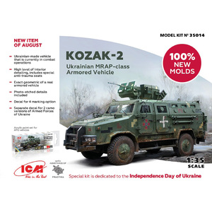 ICM 35014 ‘Kozak-2’ Ukrainian MRAP-class Armored Vehicle 1:35 Scale Plastic Model Kit