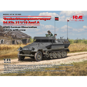 ICM 35105 ?Beobachtungspanzerwagen? Sd.Kfz.251/18 Ausf.A 1/35 Scale Plastic Model Kit